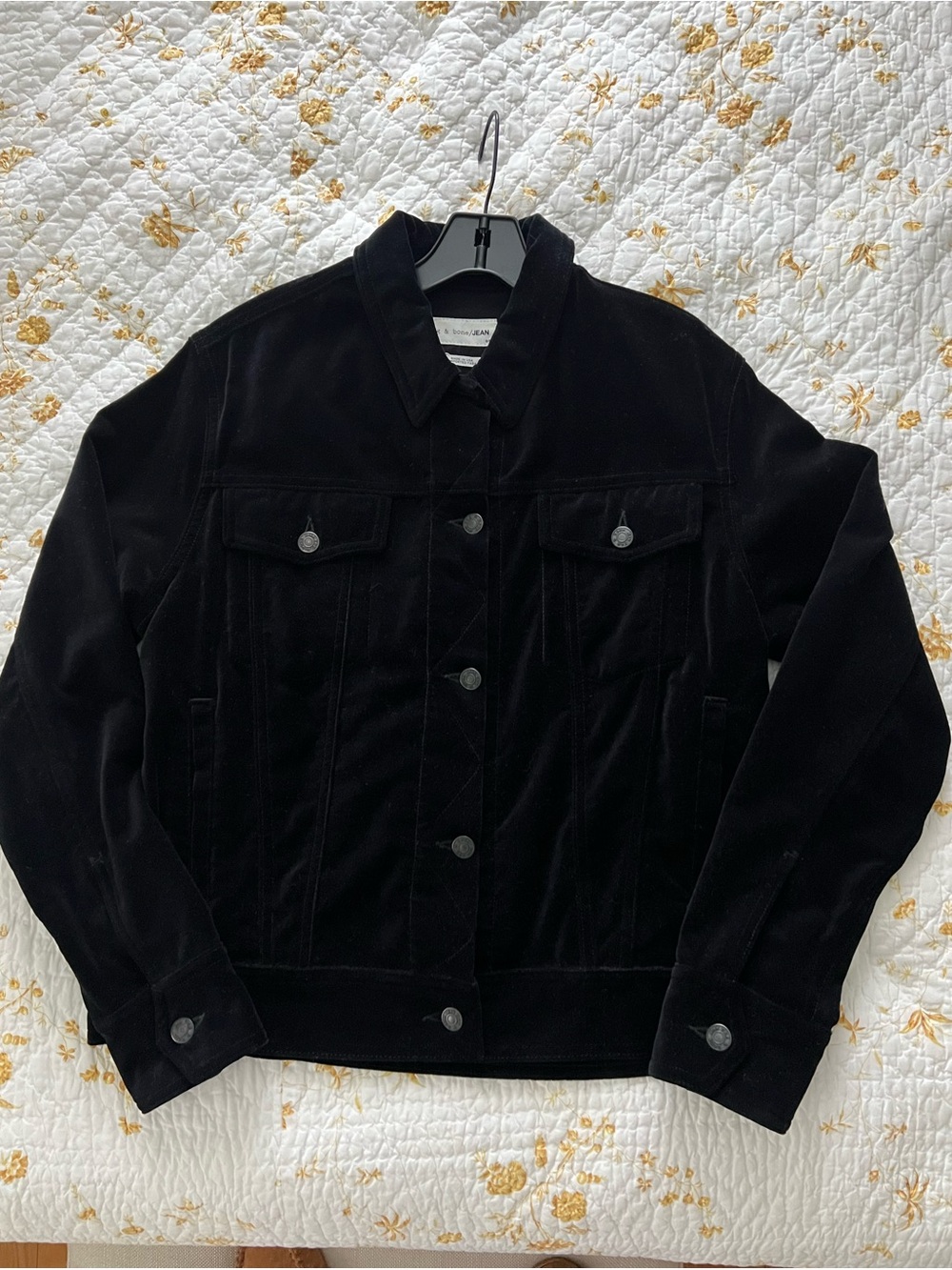 rag & bone Oversized Velvet Jean Jacket